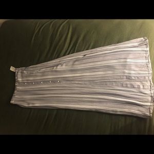 Stripped Maxi Skirt Blue and White